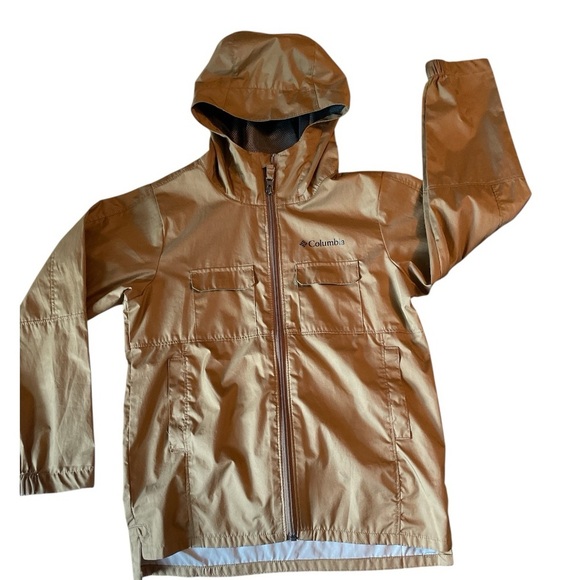 Columbia Kids Tan Hooded Rain Jacket - Picture 11 of 11